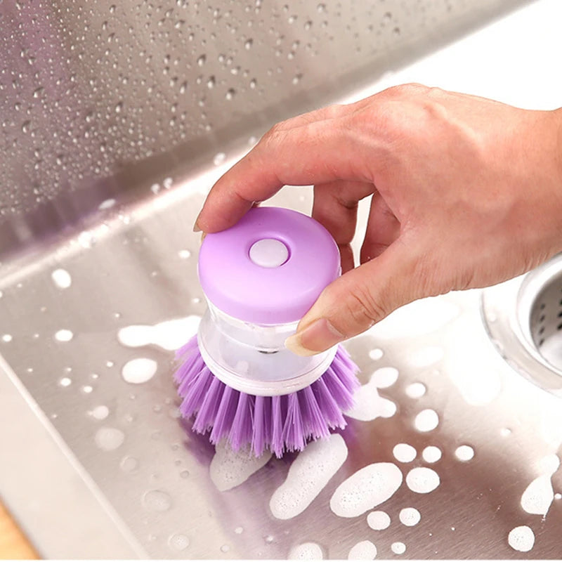 Escova/Esponja Elétrica Portátil 2 em 1 com dispenser para colocar produtos, ideal para limpar cozinhas e banheiros