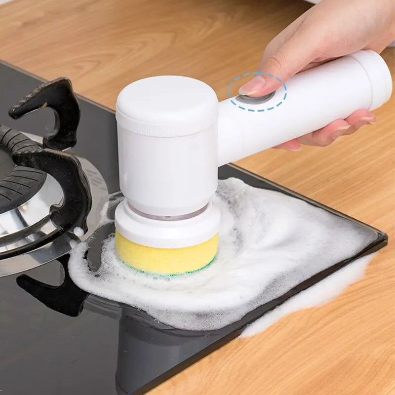 Escova/Esponja Elétrica Portátil Multi-Funcional ideal para limpar cozinhas e banheiros