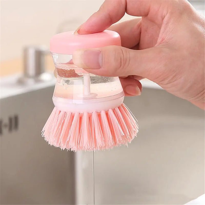 Escova/Esponja Elétrica Portátil 2 em 1 com dispenser para colocar produtos, ideal para limpar cozinhas e banheiros